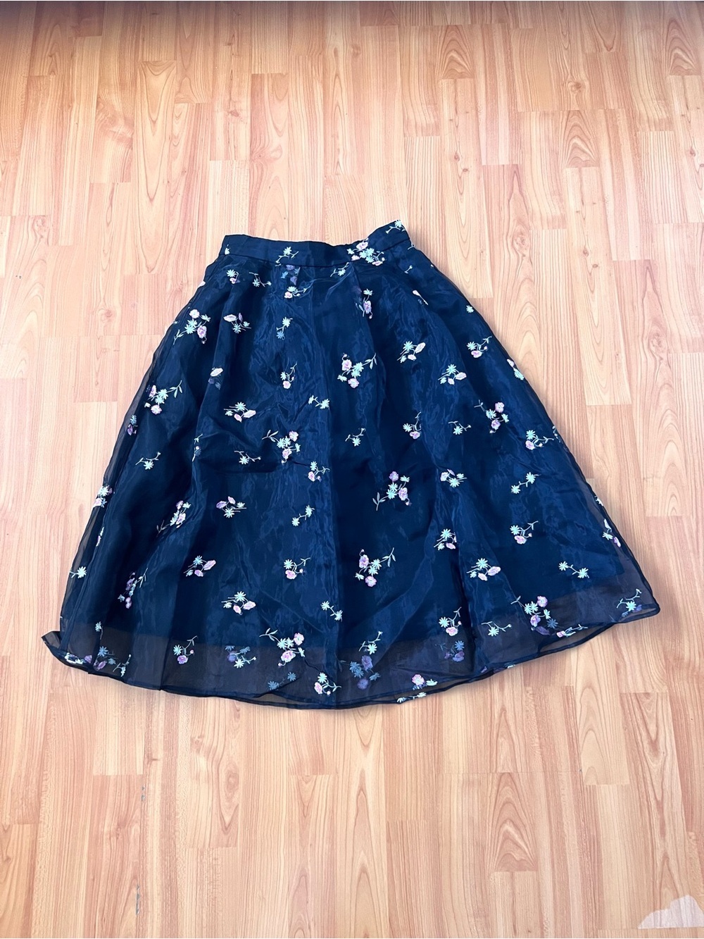 31 Sons de Mode Floral Tulle A Line Midi Skirt